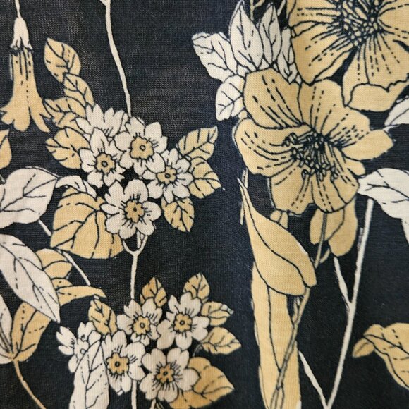 Liz Claiborne 2X Split Crew Neck Sleeveless Blouse NAVY Floral NWT - Picture 7 of 7